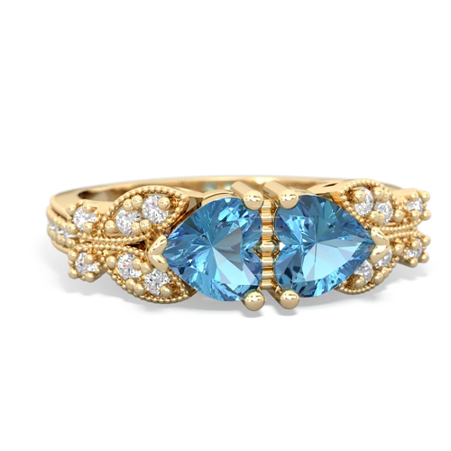 blue topaz-blue topaz keepsake butterfly ring