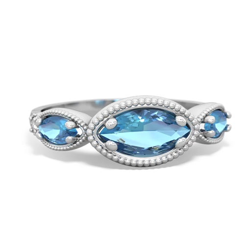 tanzanite-onyx milgrain marquise ring