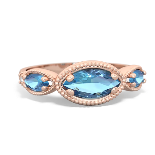 lab sapphire-blue topaz milgrain marquise ring