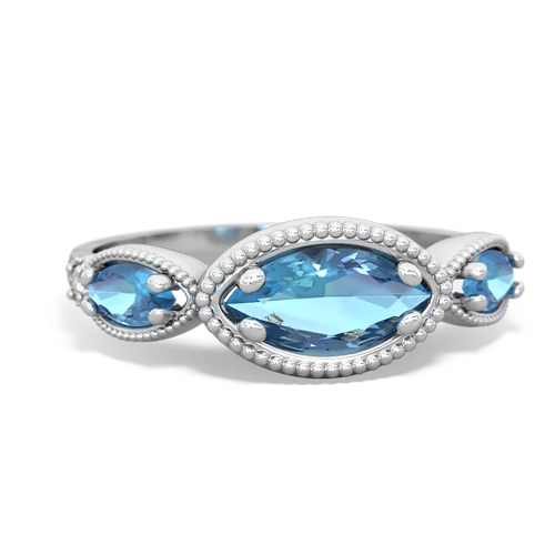 blue topaz-blue topaz milgrain marquise ring