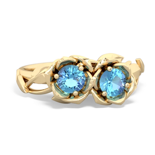 blue topaz-blue topaz roses ring