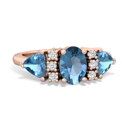 lab sapphire-blue topaz timeless ring