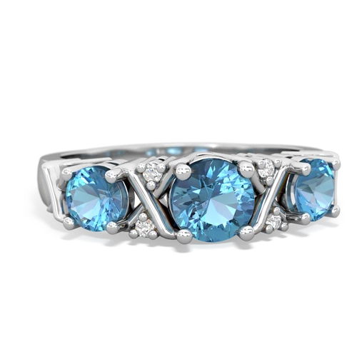 garnet-aquamarine timeless ring