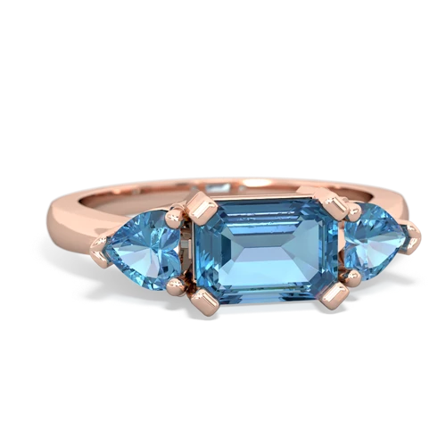 lab sapphire-blue topaz timeless ring