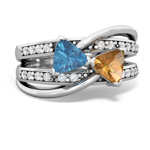 blue topaz-citrine couture ring