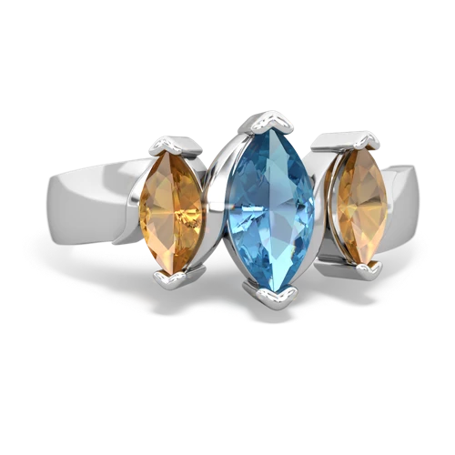 blue topaz-citrine keepsake ring