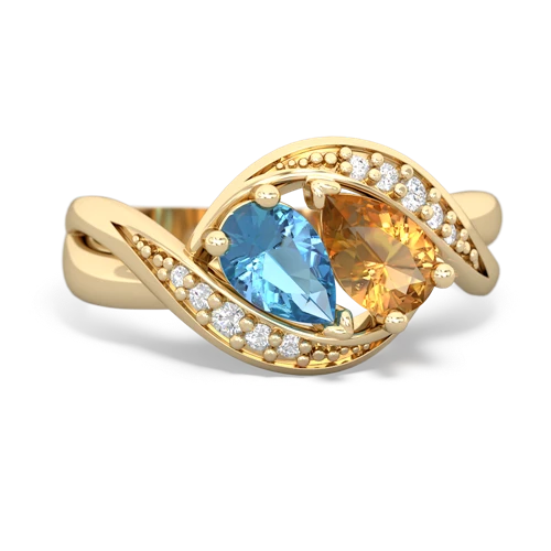 blue topaz-citrine keepsake curls ring