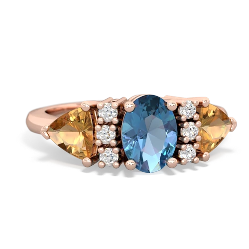 blue topaz-citrine timeless ring