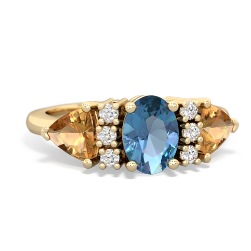 blue topaz-citrine timeless ring