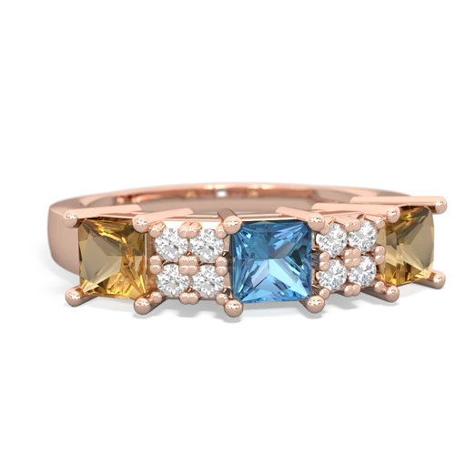 blue topaz-citrine timeless ring