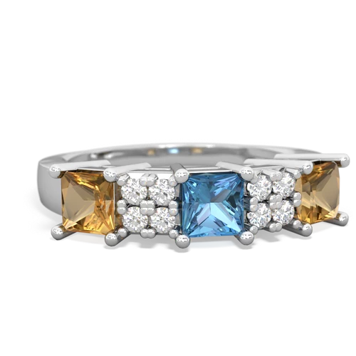 blue topaz-citrine timeless ring