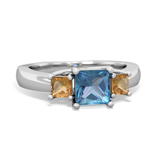 blue topaz-citrine timeless ring