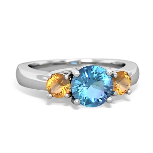 blue topaz-citrine timeless ring