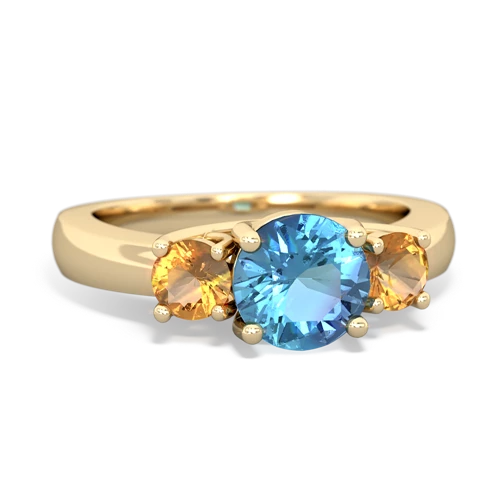 blue topaz-citrine timeless ring