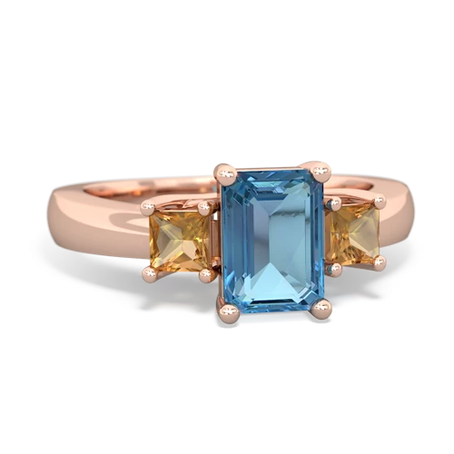 blue topaz-citrine timeless ring