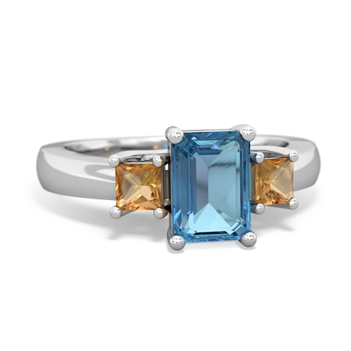 blue topaz-citrine timeless ring