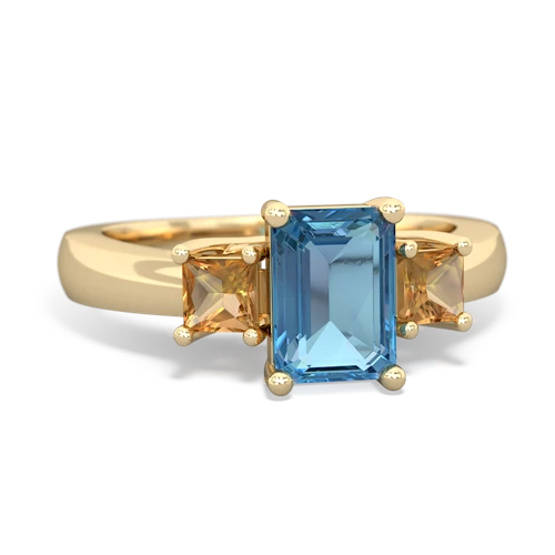 blue topaz-citrine timeless ring