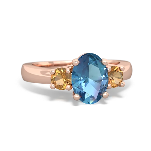 blue topaz-citrine timeless ring