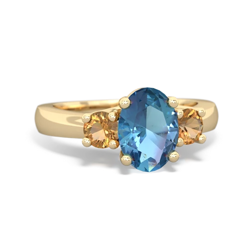 blue topaz-citrine timeless ring