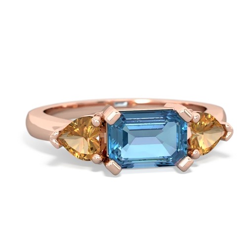 blue topaz-citrine timeless ring