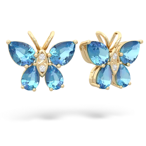 blue topaz butterfly earrings