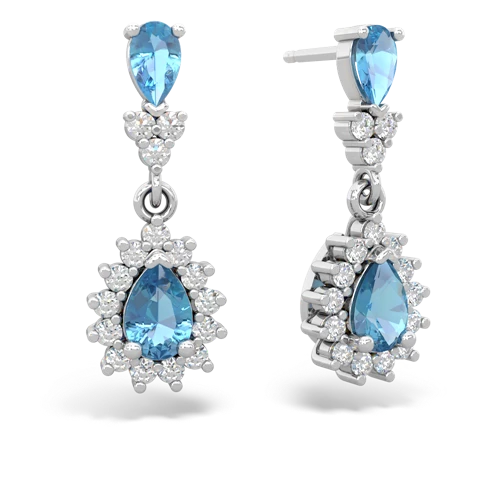 blue topaz dangle earrings