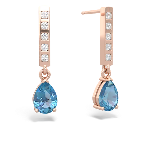 Blue Topaz Drop Genuine Swiss Blue Topaz earrings Earrings
