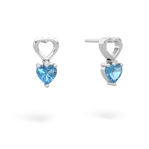 Blue Topaz Hearts and Hearts Genuine Swiss Blue Topaz earrings Earrings