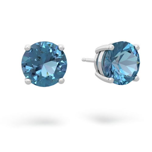 blue topaz round-stud earrings