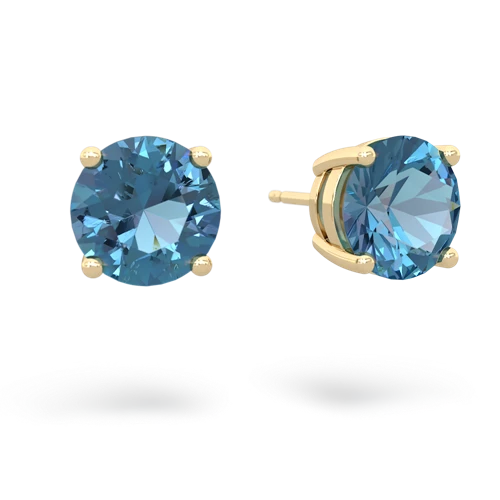 blue topaz round-stud earrings
