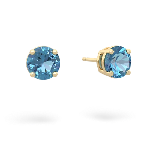 blue topaz stud earrings