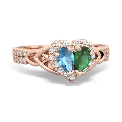 blue topaz-emerald keepsake engagement ring