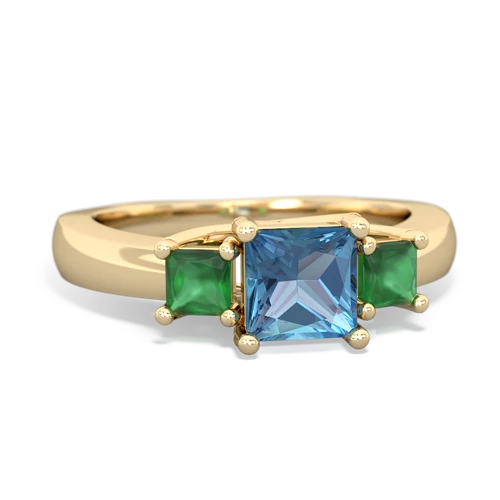 blue topaz-emerald timeless ring