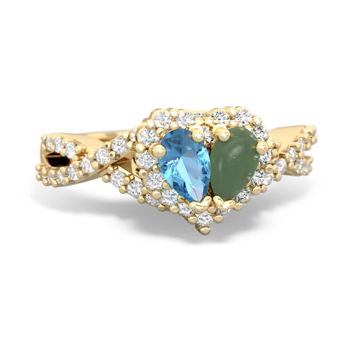 blue topaz-jade engagement ring