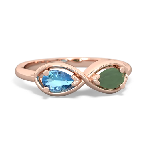 blue topaz-jade infinity ring