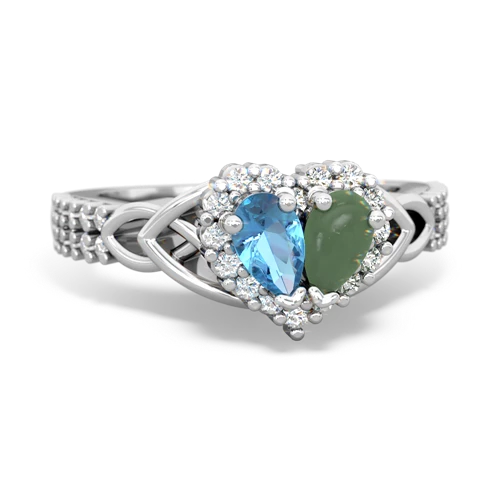 blue topaz-jade keepsake engagement ring