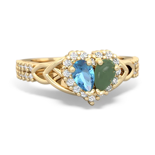 blue topaz-jade keepsake engagement ring