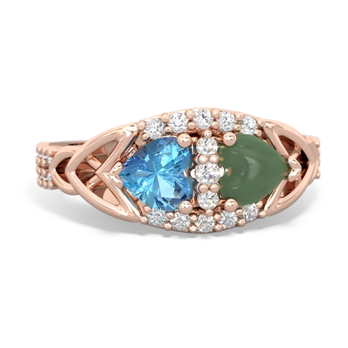 blue topaz-jade keepsake engagement ring
