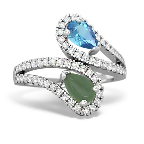 blue topaz-jade pave swirls ring