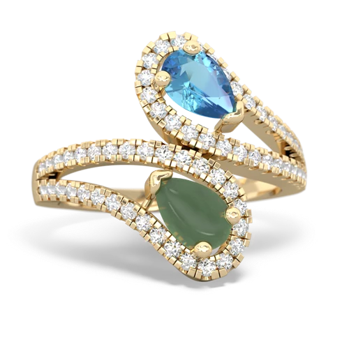 blue topaz-jade pave swirls ring