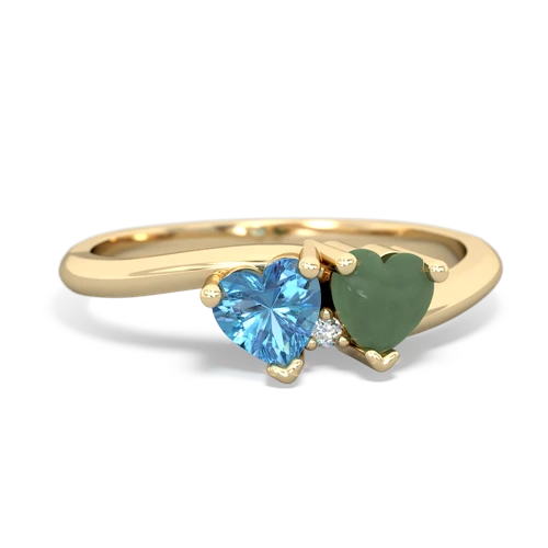 blue topaz-jade sweethearts promise ring
