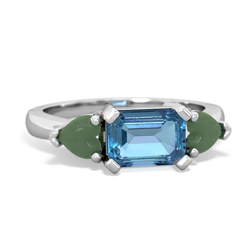 blue topaz-jade timeless ring