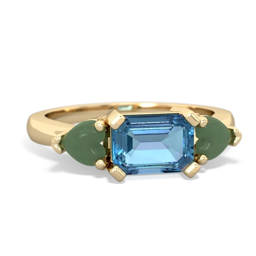 blue topaz-jade timeless ring