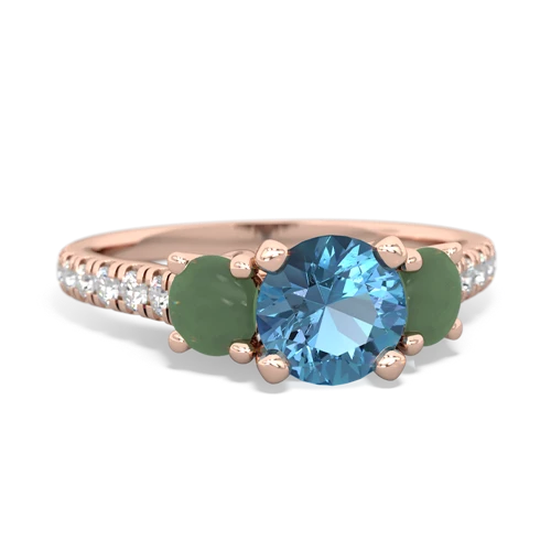 blue topaz-jade trellis pave ring