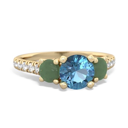 blue topaz-jade trellis pave ring