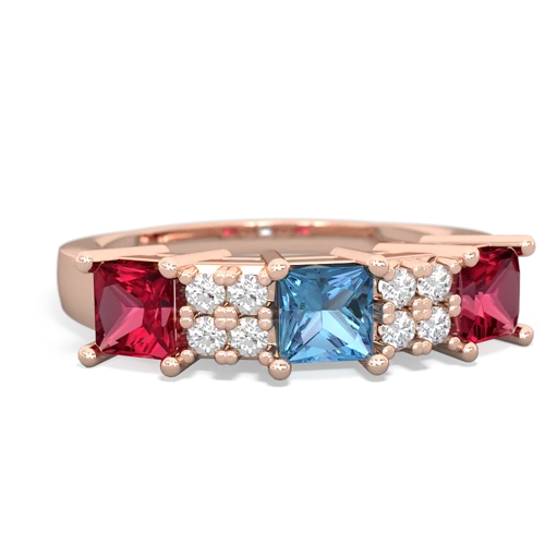 blue topaz-lab ruby timeless ring