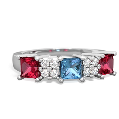 blue topaz-lab ruby timeless ring