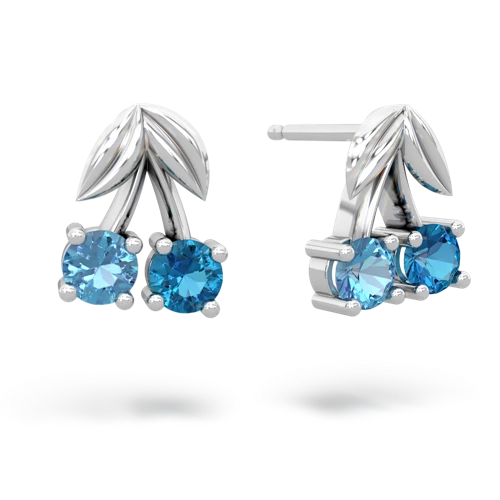 blue topaz-london topaz cherries earrings