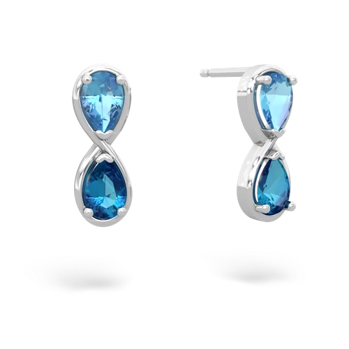 blue topaz-london topaz infinity earrings