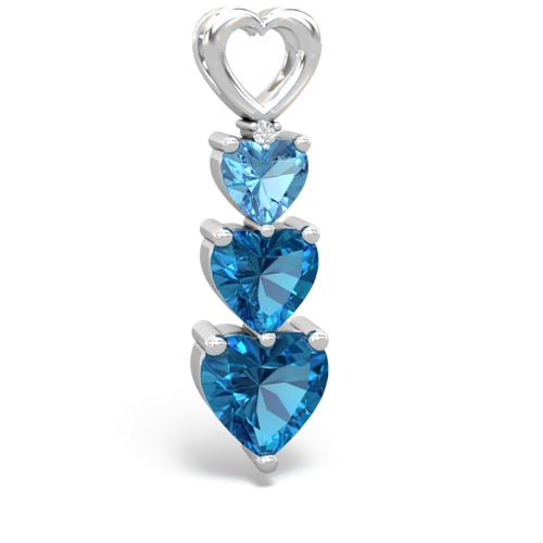 blue topaz-london topaz three stone pendant